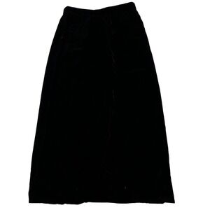Vintage Oscar de la Renta Skirt Womens 4 Black Velvet Velour Midi Fairy Whimsy
